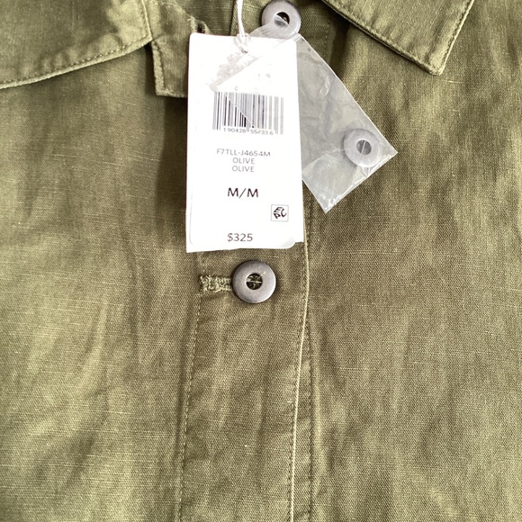 NWT Eileen Fisher crop linen jacket oversize size M - Picture 2 of 9